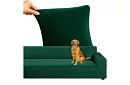 Feszítő huzat kanapéra 145–185 cm – Zöld bársony