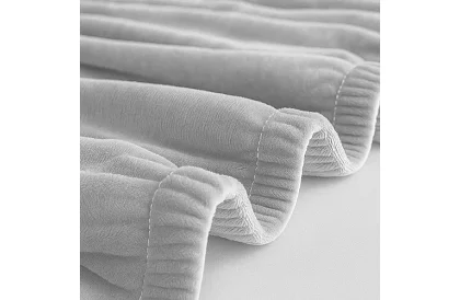 Feszíthető kanapéhuzat 145–185 cm – világosszürke bársony