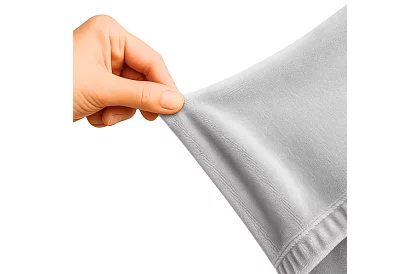 Feszíthető kanapéhuzat 145–185 cm – világosszürke bársony