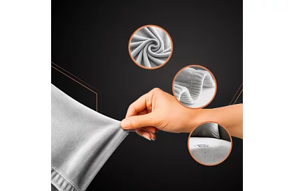 Feszíthető kanapéhuzat 145–185 cm – világosszürke bársony