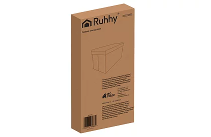 Összecsukható tároló puff 60 × 30 × 30 cm – fekete bársony