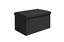 Összecsukható tároló puff 60 × 30 × 30 cm – fekete bársony