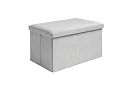 Összecsukható tároló puff 60 × 30 × 30 cm – szürke bársony