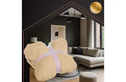 Nagy oversize kapucnis pulóver – bézs takaró