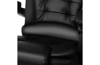 Irodai szék kihúzható lábtartóval – fekete