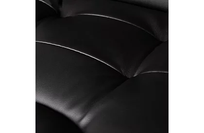 Irodai szék kihúzható lábtartóval – fekete