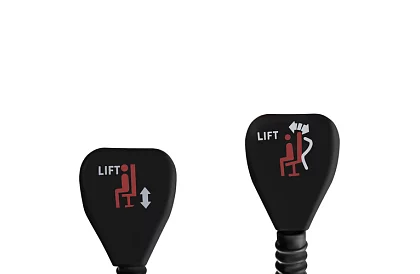 Irodai szék kihúzható lábtartóval – fekete