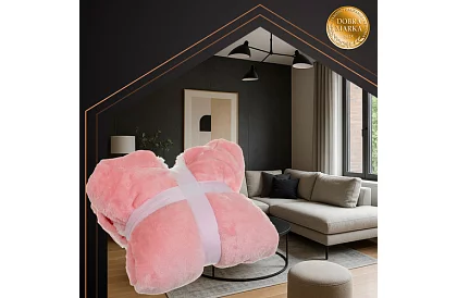 Nagy oversize kapucnis pulóver – rózsaszín takaró