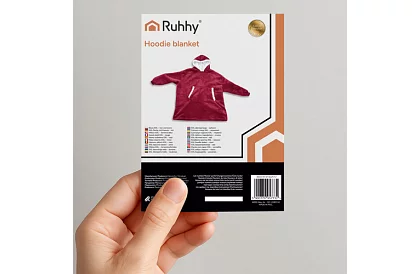 Nagy oversize kapucnis pulóver – piros takaró