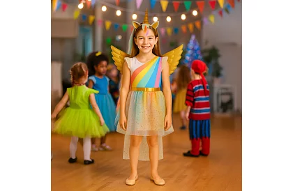 Gyermek háromrészes unikornis jelmez - 130–140 cm