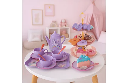 Gyermek teáskészlet unikornissal bőröndben