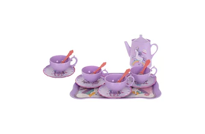Gyermek teáskészlet unikornissal bőröndben