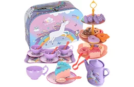 Gyermek teáskészlet unikornissal bőröndben
