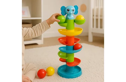 Gyerek torony golyókkal – golyós pálya