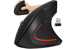 Vezet nélküli ergonomikus függőleges egér – USB 2,4 GHz