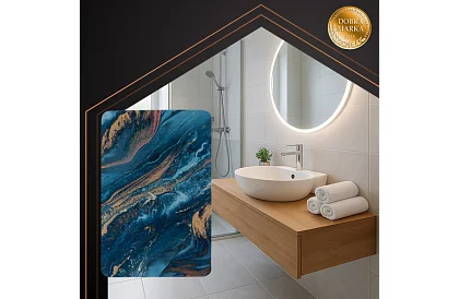 Fürdőszobai szőnyeg modern dizájnban – gyorsan száradó 60 × 40 cm