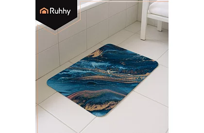Fürdőszobai szőnyeg modern dizájnban – gyorsan száradó 60 × 40 cm