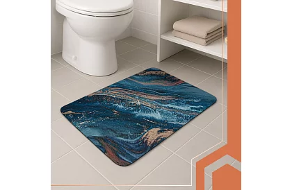 Fürdőszobai szőnyeg modern dizájnban – gyorsan száradó 60 × 40 cm