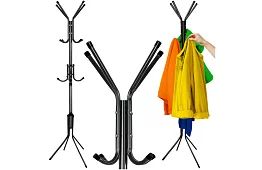 Állványos ruhafogas 170 cm – fekete