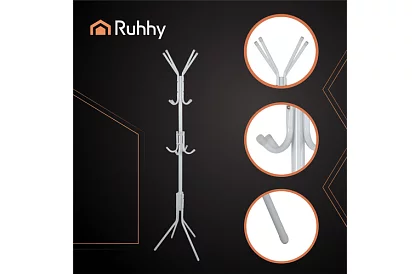 Állványos ruhafogas 170 cm – fehér