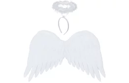 Fehér angyalszárny 2 darab – 50 x 35 cm + glória