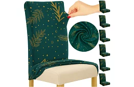 Univerzális székpárnák mintával – 6 db-os készlet – zöld