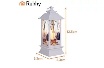 LED karácsonyi lámpás elemmel – fehér