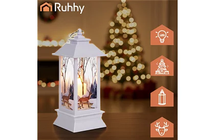 LED karácsonyi lámpás elemmel – fehér