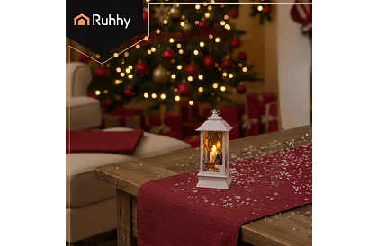 LED karácsonyi lámpás elemmel – fehér