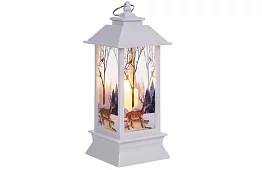 LED karácsonyi lámpás elemmel – fehér