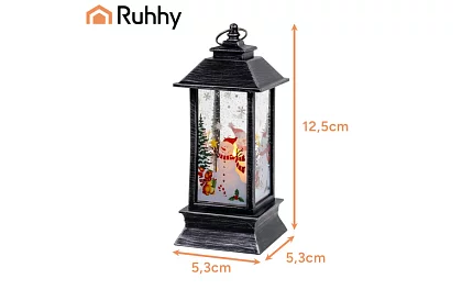 LED karácsonyi lámpás elemmel – fekete