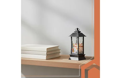 LED karácsonyi lámpás elemmel – fekete