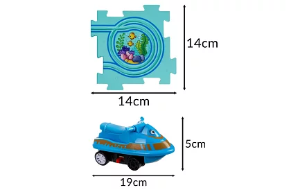Puzzle pálya összerakásra – autós alátét