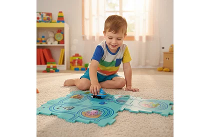 Puzzle pálya összerakásra – autós alátét