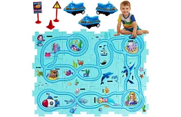 Puzzle pálya összerakásra – autós alátét
