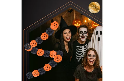 Halloweeni girland – tök, 3 méter