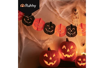 Halloweeni girland – tök, 3 méter