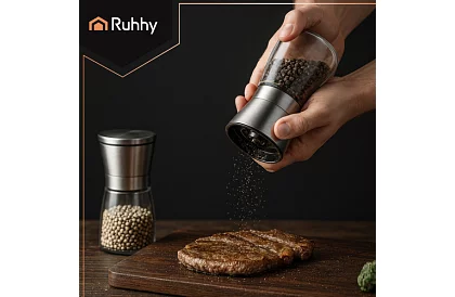 Kézi üveg fűszermalmok – 2 darabos készlet