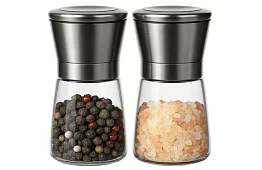 Kézi üveg fűszermalmok – 2 darabos készlet