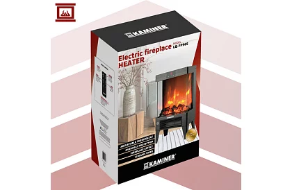 Elektromos kandalló tűz effektussal – 2000 W – fűtési funkcióval rendelkező ventilátor