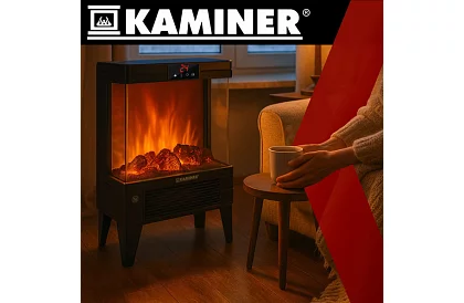 Elektromos kandalló tűz effektussal – 2000 W – fűtési funkcióval rendelkező ventilátor