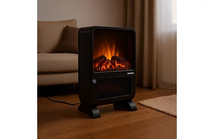 Elektrikus kandalló KAMINER 2000 W – lángoló tűz hatása