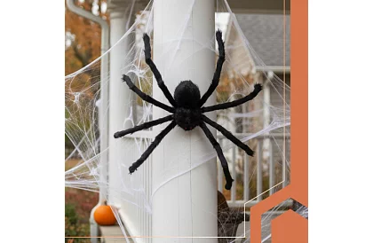 Mesterséges szőrös pók 50 cm – fekete