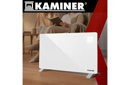 Elektrikus üveg radiátor Zelva 2500W, Wifi, fehér + távirányító