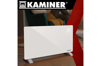 Elektrikus üveg radiátor Zelva 2500W, Wifi, fehér + távirányító