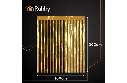 Dekoratív arany öntapadós függöny 100 × 200 cm – parti függöny