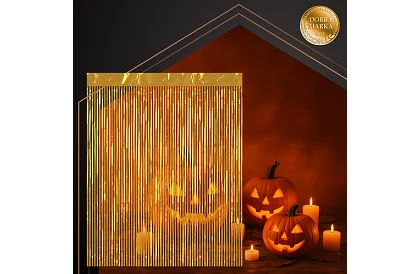 Dekoratív arany öntapadós függöny 100 × 200 cm – parti függöny