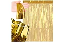 Dekoratív arany öntapadós függöny 100 × 200 cm – parti függöny