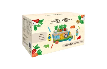 Fából autó – Montessori formák rendező