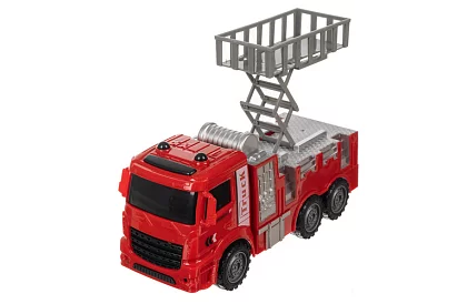 Tűzoltóautó készlet mozgatható részekkel – 6 darab